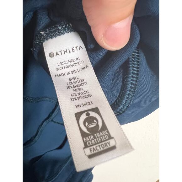 Athleta All In Navy Blue Cropped Side Pocket Athletic Gym Leggings Size Small - Picture 4 of 9
